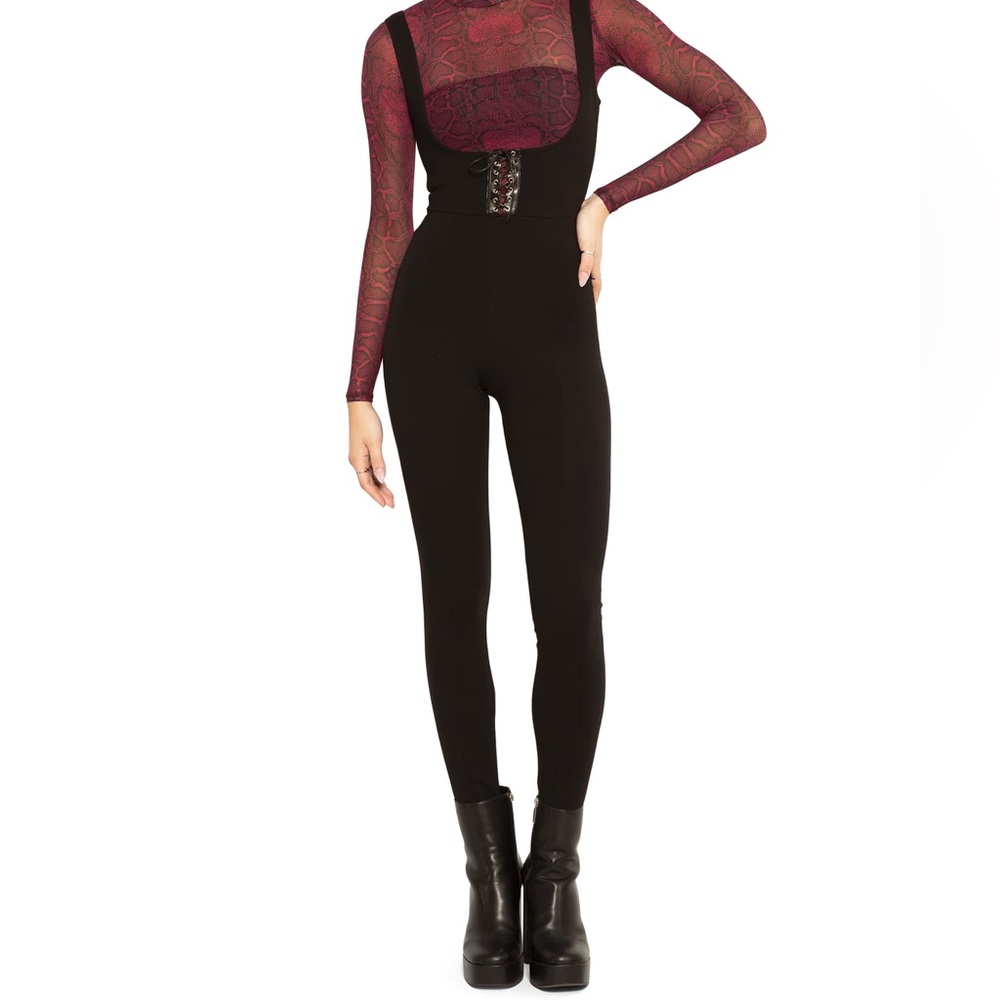 BlackMilk Push It Underbust Lace Up Women's Jumpsuit